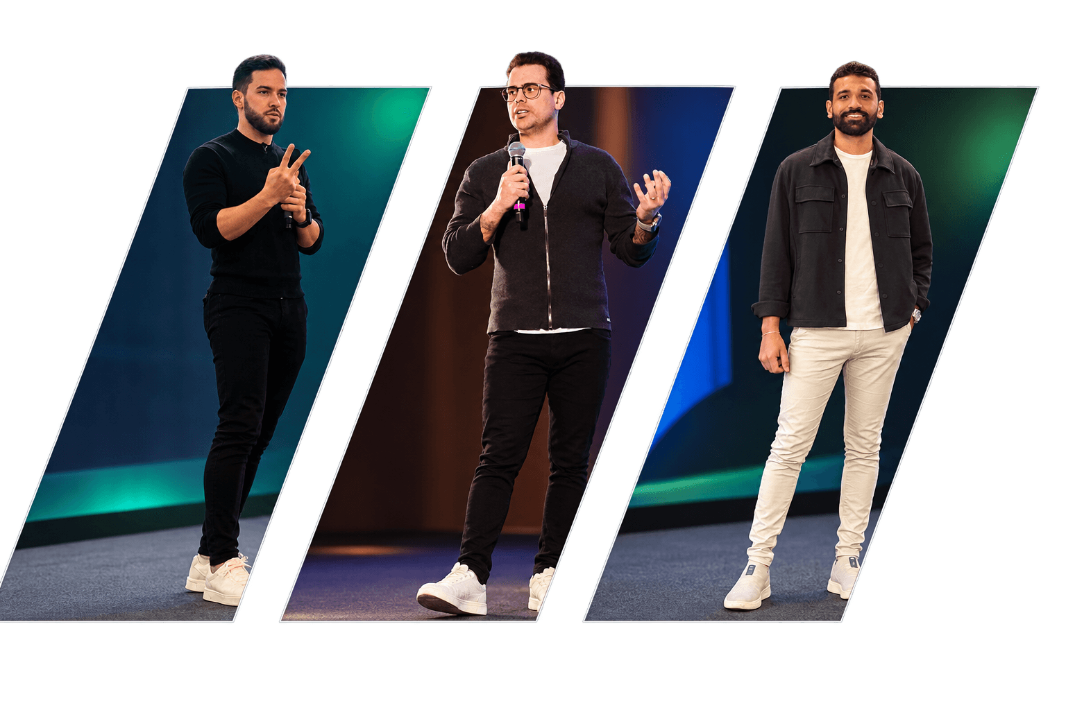 João Vitor, Hugo Silveira e Iury Borges, fundadores do Grupo HRZ
