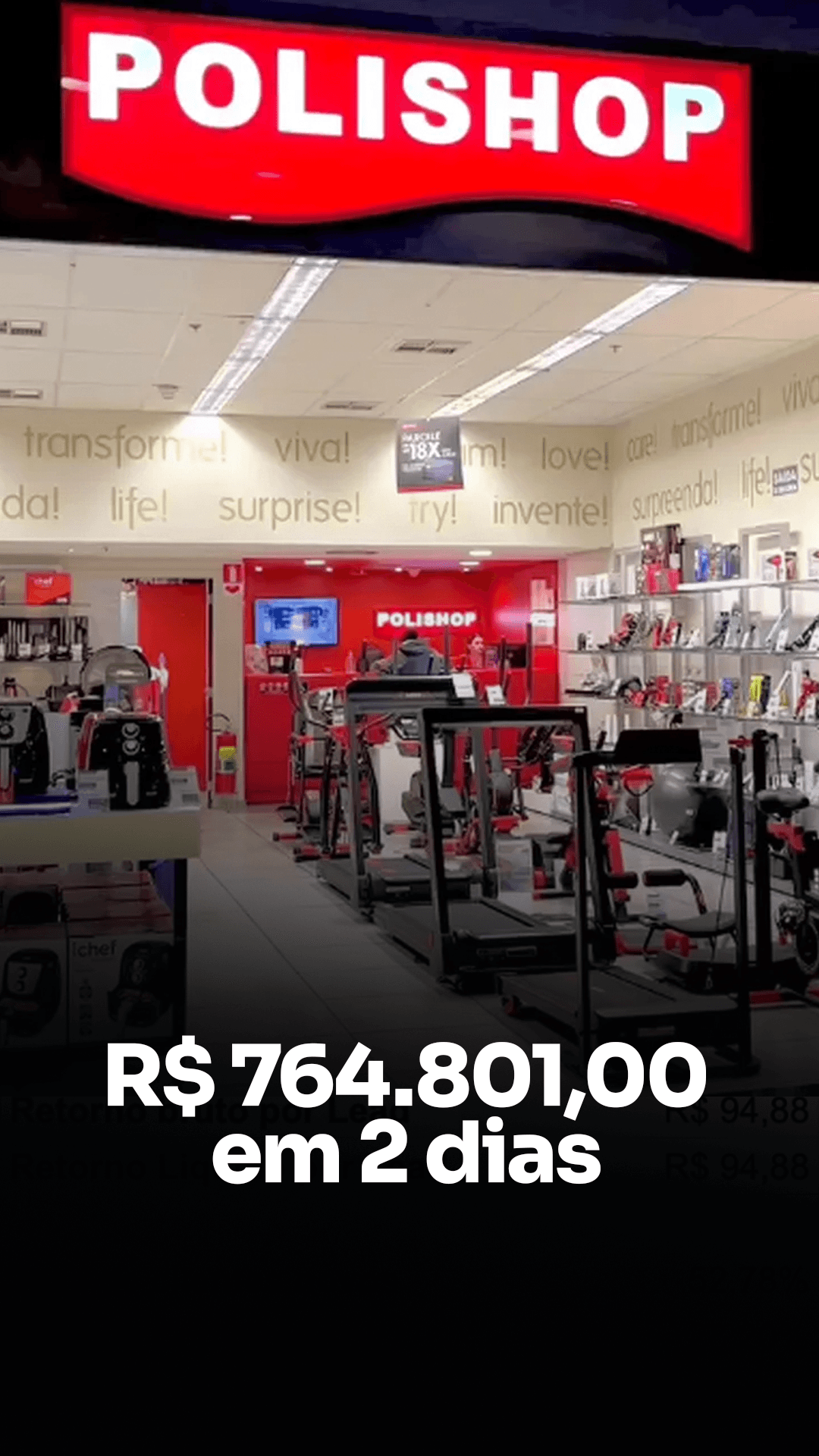 Resultado de faturamento vendendo eletrodomésticos